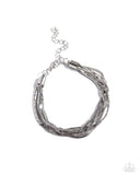 Delicate Darling - Silver Bracelet - Paparazzi Accessories Bracelet Bedazzle Me Pretty Mobile Fashion Boutique