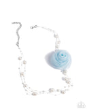 Delicate Debutante - Blue Necklace - Paparazzi Accessories Necklace Bedazzle Me Pretty Mobile Fashion Boutique