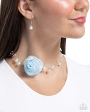 Delicate Debutante - Blue Necklace - Paparazzi Accessories Necklace Bedazzle Me Pretty Mobile Fashion Boutique
