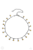 Delicate Display - White Necklace - Paparazzi Accessories Necklace Bedazzle Me Pretty Mobile Fashion Boutique
