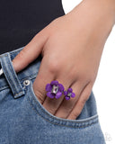 Delicate Duo - Purple Ring - Paparazzi Accessories Ring Bedazzle Me Pretty Mobile Fashion Boutique