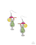 Delightful Daiquiri - Green Earrings - Paparazzi Accessories Earrings Bedazzle Me Pretty Mobile Fashion Boutique