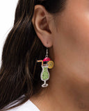 Delightful Daiquiri - Green Earrings - Paparazzi Accessories Earrings Bedazzle Me Pretty Mobile Fashion Boutique