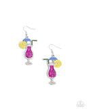 Delightful Daiquiri - Pink Earrings - Paparazzi Accessories Earrings Bedazzle Me Pretty Mobile Fashion Boutique
