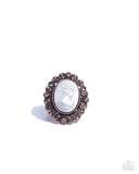 Delightfully Vintage - Copper Ring - Paparazzi Accessories Ring Bedazzle Me Pretty Mobile Fashion Boutique
