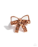 Delivering Dazzle - Copper Ring - Paparazzi Accessories Ring Bedazzle Me Pretty Mobile Fashion Boutique