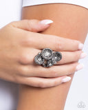 Deluxe Discs - Black Ring - Paparazzi Accessories Ring Bedazzle Me Pretty Mobile Fashion Boutique