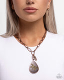 Deluxe Dragonfly - Copper Necklace - Paparazzi Accessories Necklace Bedazzle Me Pretty Mobile Fashion Boutique
