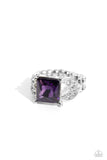 Deluxe Drama - Purple Ring - Paparazzi Accessories Ring Bedazzle Me Pretty Mobile Fashion Boutique