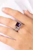 Deluxe Drama - Purple Ring - Paparazzi Accessories Ring Bedazzle Me Pretty Mobile Fashion Boutique