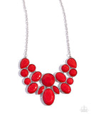 Demi-Diva - Red Necklace - Paparazzi Accessories Necklace Bedazzle Me Pretty Mobile Fashion Boutique