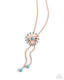 Desert Dalliance - Copper Necklace - Paparazzi Accessories Necklace Bedazzle Me Pretty Mobile Fashion Boutique