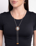 Desert Dalliance - Orange Necklace - Paparazzi Accessories Necklace Bedazzle Me Pretty Mobile Fashion Boutique