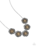 Desert Décor - Silver Necklace - Paparazzi Accessories Necklace Bedazzle Me Pretty Mobile Fashion Boutique