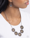 Desert Décor - Silver Necklace - Paparazzi Accessories Necklace Bedazzle Me Pretty Mobile Fashion Boutique