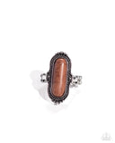 Desert Island - Brown Ring - Paparazzi Accessories Ring Bedazzle Me Pretty Mobile Fashion Boutique