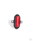Desert Island - Red Ring - Paparazzi Accessories Ring Bedazzle Me Pretty Mobile Fashion Boutique