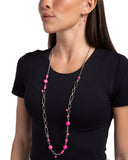 Desert Journey - Pink Necklace - Paparazzi Accessories Necklace Bedazzle Me Pretty Mobile Fashion Boutique