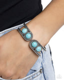 Desert Myth - Blue Bracelet - Paparazzi Accessories Bracelet Bedazzle Me Pretty Mobile Fashion Boutique
