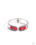Desert Myth - Red Bracelet - Paparazzi Accessories Bracelet Bedazzle Me Pretty Mobile Fashion Boutique
