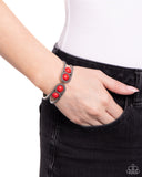 Desert Myth - Red Bracelet - Paparazzi Accessories Bracelet Bedazzle Me Pretty Mobile Fashion Boutique