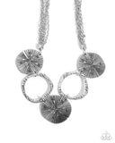 Determined to Delight - Silver Necklace - Paparazzi Accessories Necklace Bedazzle Me Pretty Mobile Fashion Boutique