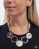 Determined to Delight - Silver Necklace - Paparazzi Accessories Necklace Bedazzle Me Pretty Mobile Fashion Boutique