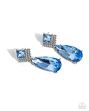 Diamond Life - Blue Post Earrings - Paparazzi Accessories Post Earrings Bedazzle Me Pretty Mobile Fashion Boutique