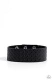 Diamondback Bandit - Black Bracelet - Paparazzi Accessories Bracelet Bedazzle Me Pretty Mobile Fashion Boutique