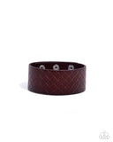 Diamondback Bandit - Brown Bracelet - Paparazzi Accessories Bracelet Bedazzle Me Pretty Mobile Fashion Boutique