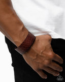 Diamondback Bandit - Brown Bracelet - Paparazzi Accessories Bracelet Bedazzle Me Pretty Mobile Fashion Boutique