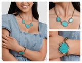 Digging Deep - Brass Complete Look  - Paparazzi Accessories Bedazzle Me Pretty Mobile Fashion Boutique