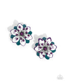 Dimensional Dowry - Multi Post Earrings - Paparazzi Accessories Post Earrings Bedazzle Me Pretty Mobile Fashion Boutique