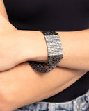 Disco Dame - Black Bracelet - Paparazzi Accessories Bracelet Bedazzle Me Pretty Mobile Fashion Boutique