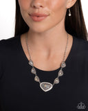 Discreet Dazzle - Silver Necklace - Paparazzi Accessories Necklace Bedazzle Me Pretty Mobile Fashion Boutique