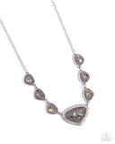 Discreet Dazzle - Silver Necklace - Paparazzi Accessories Necklace Bedazzle Me Pretty Mobile Fashion Boutique
