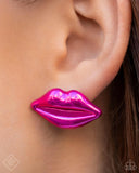 Diva Decoration - Pink Post Earrings - Paparazzi Accessories Post Earrings Bedazzle Me Pretty Mobile Fashion Boutique