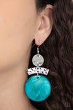 Diva Of My Domain - Blue Earrings - Paparazzi Accessories Earrings Bedazzle Me Pretty Mobile Fashion Boutique