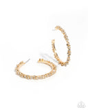 Divine Decoding - Gold Earrings - Paparazzi Accessories Earrings Bedazzle Me Pretty Mobile Fashion Boutique