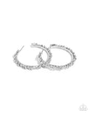 Divine Decoding - White Earrings - Paparazzi Accessories Earrings Bedazzle Me Pretty Mobile Fashion Boutique