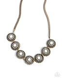 Doll House - Brass Necklace - Paparazzi Accessories Necklace Bedazzle Me Pretty Mobile Fashion Boutique