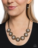 Doll House - Brass Necklace - Paparazzi Accessories Necklace Bedazzle Me Pretty Mobile Fashion Boutique