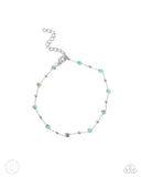 Dont Mention It - Blue Anklet - Paparazzi Accessories Anklet Bedazzle Me Pretty Mobile Fashion Boutique