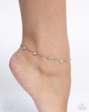 Dont Mention It - Blue Anklet - Paparazzi Accessories Anklet Bedazzle Me Pretty Mobile Fashion Boutique