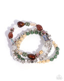 Doting Delight - Brown Bracelet - Paparazzi Accessories Bracelet Bedazzle Me Pretty Mobile Fashion Boutique