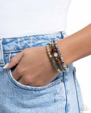 Doting Delight - Brown Bracelet - Paparazzi Accessories Bracelet Bedazzle Me Pretty Mobile Fashion Boutique