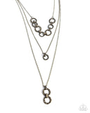 Dotted Demeanor - Brass Necklace - Paparazzi Accessories Necklace Bedazzle Me Pretty Mobile Fashion Boutique
