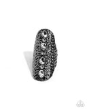 Double Take Dazzle - Black Ring - Paparazzi Accessories Ring Bedazzle Me Pretty Mobile Fashion Boutique