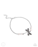 Dragonfly Dawn - Pink Anklet - Paparazzi Accessories Anklet Bedazzle Me Pretty Mobile Fashion Boutique