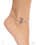 Dragonfly Dawn - Pink Anklet - Paparazzi Accessories Anklet Bedazzle Me Pretty Mobile Fashion Boutique